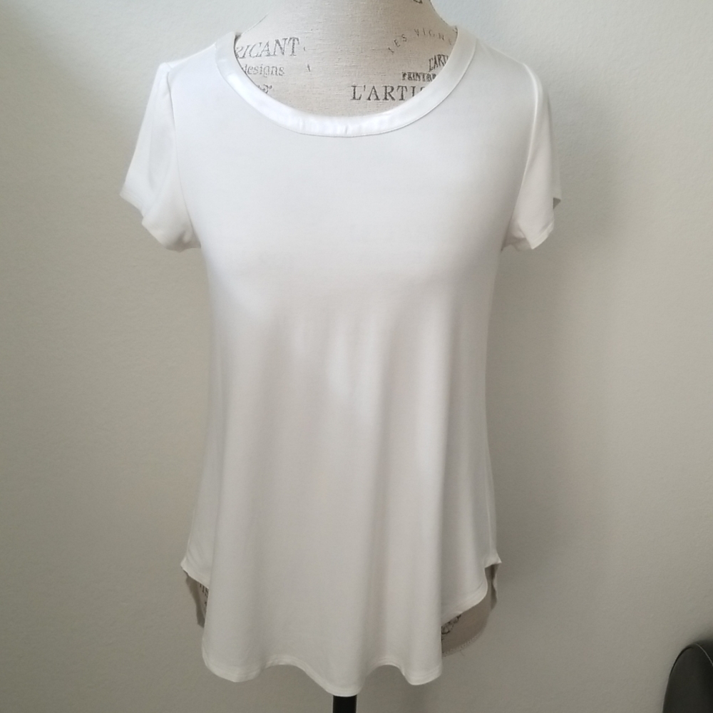 Satin Trim T Shirt